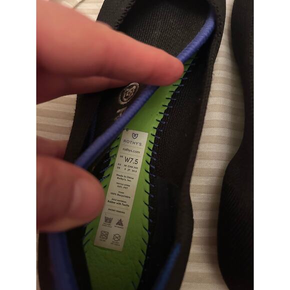 Rothy's The Point Black Ballet Flats Size 7.5 - Picture 2 of 5
